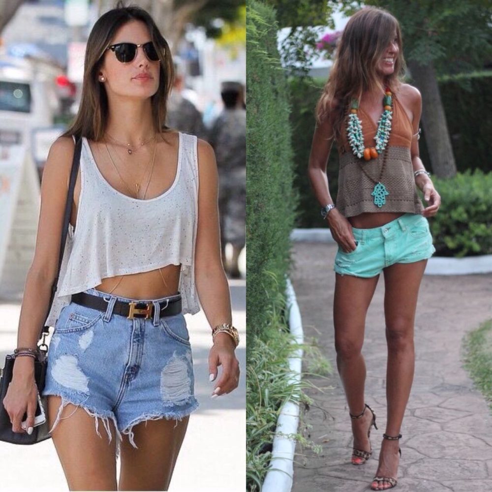short jeans cintura alta larguinho